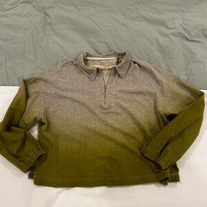 NWT Raquel Allegra Ombré Rugby Zip Top Sz 0/XS